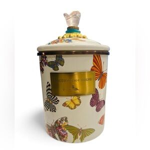 MacKenzie-Childs Butterfly Garden medium enamel canister